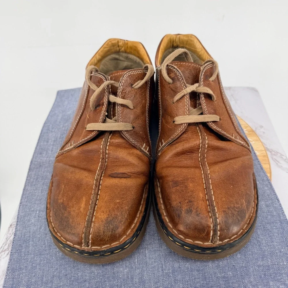Dr. Martens 11232 Oxford Men 12 Brown Leather Split Toe Lace Up Shoes Vtg Chunky